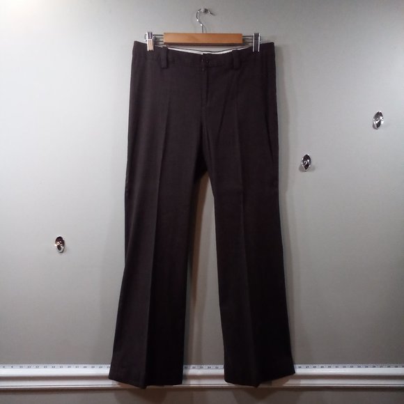 Banana Rebublic brown stretch dress pants, flax, rayon, spandex blend, Size 8 - Picture 1 of 12